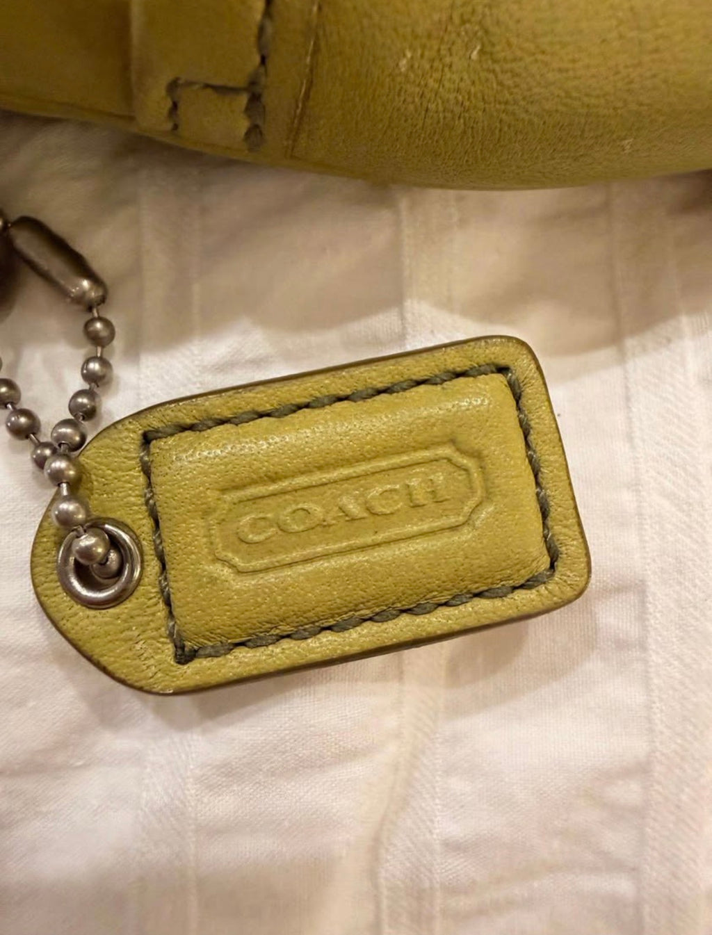 VINTAGE COACH SOHO green/yellow crossbody