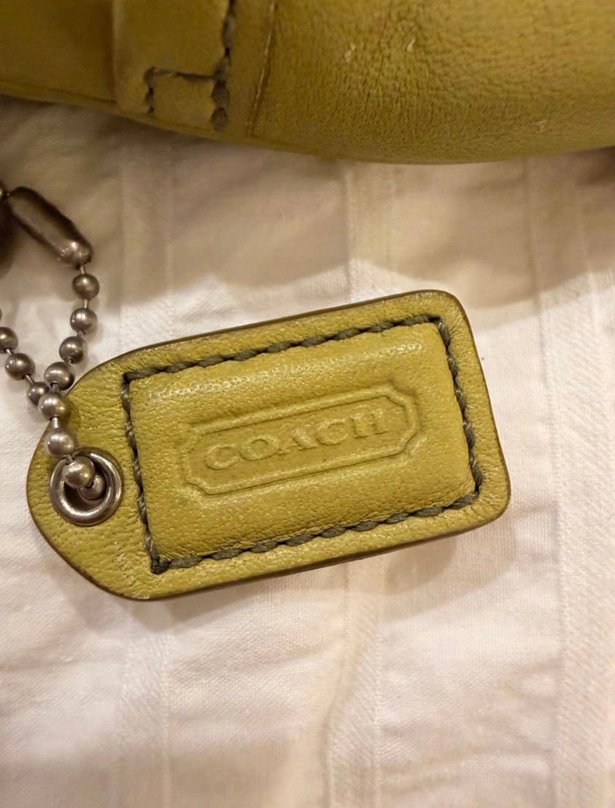 VINTAGE COACH SOHO green/yellow crossbody